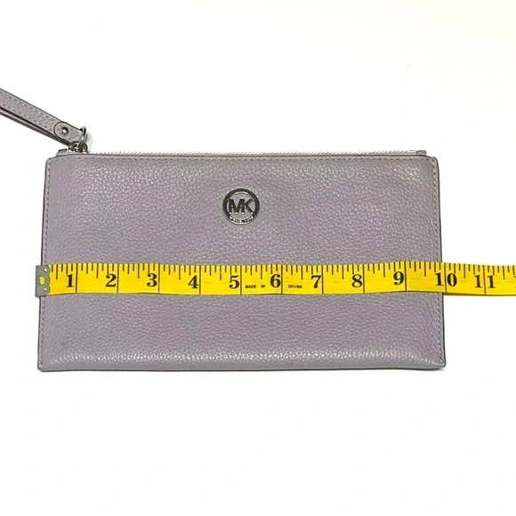 Michael Michael Kors Fulton Large Zip Leather Clutch Lilac - Picture 10 of 12